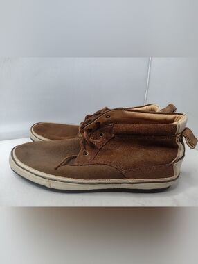 John Varvatos Coated Canvas Redding Chukka Boots Shoes 11 Brown B4